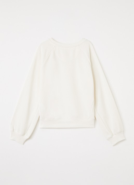 Levi's Meet and Greet sweater met logo - voorkant 2 gebroken wit