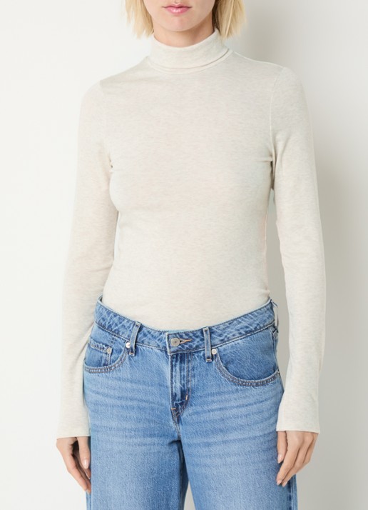 Levi's Mia longsleeve in wolblend met col