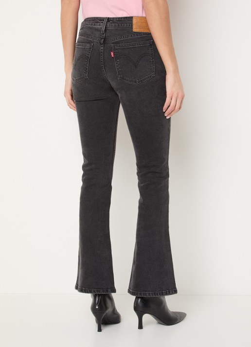 Levi's Mid waist bootcut jeans met gekleurde wassing - achterkant zwart