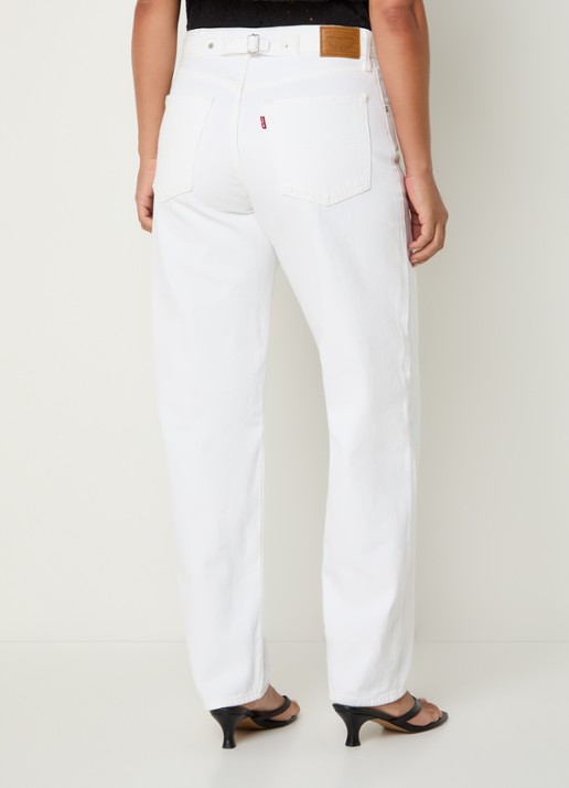 Levi's Mid waist tapered jeans met gekleurde wassing - achterkant 5 wit