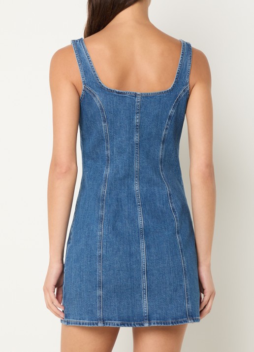 Levi's Mini denim jurk met rechthoekige hals - achterkant 3 indigo