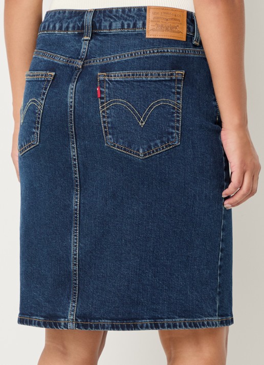 Levi's Mini spijkerrok met donkere wassing - achterkant 4 indigo
