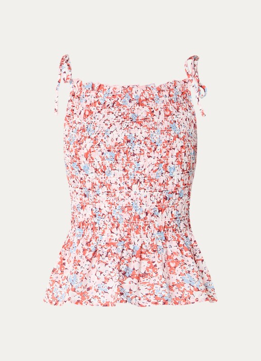 Levi's Monaco top met bloemenprint - voorkant 2 lichtroze