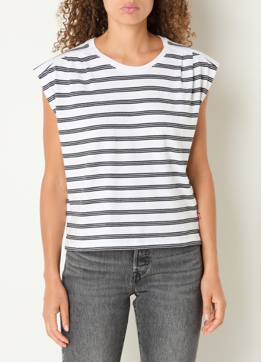 Levi's Mouwloos T-shirt met streepprint