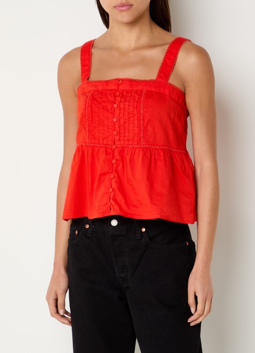 Levi's Mouwloze top met rechthoekige hals