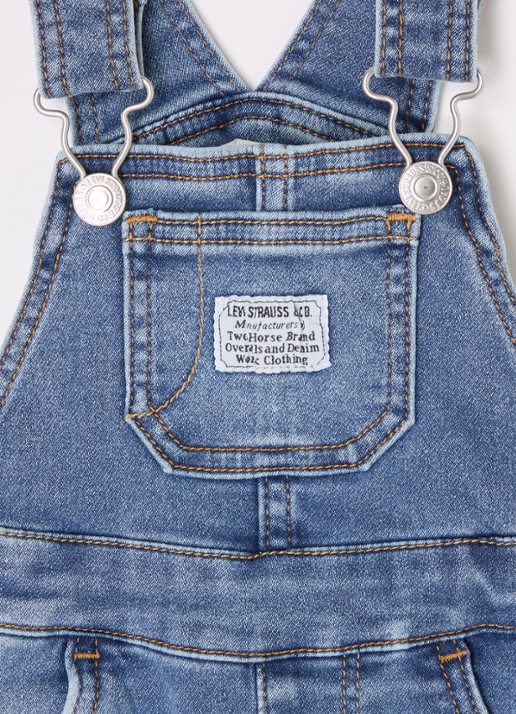 Levi's My First Overall straight fit tuinbroek van denim - detail 3 indigo