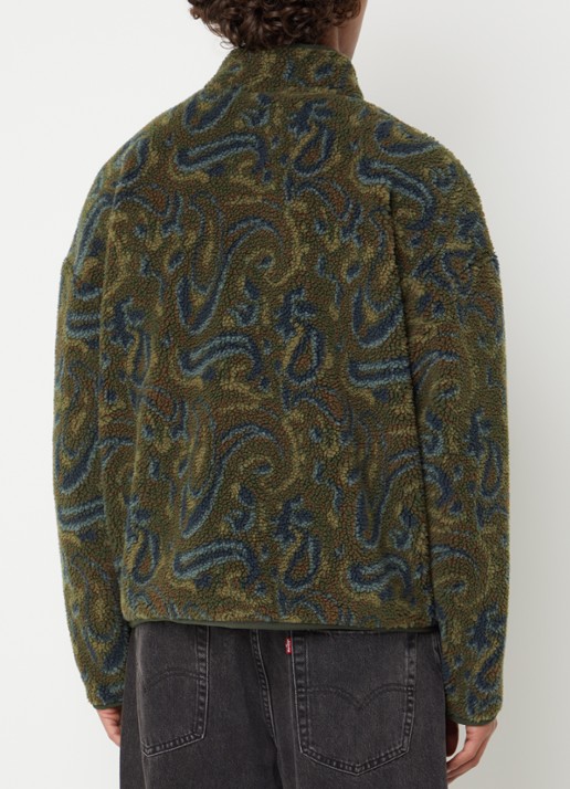 Levi's Nolan jack van teddy met print - achterkant 2 bronsgroen