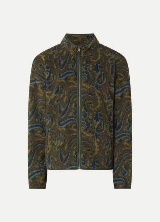 Levi's Nolan jack van teddy met print - voorkant 3 bronsgroen
