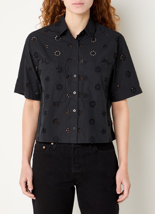 Levi's Novelty Harlie blouse met opengewerkt dessin