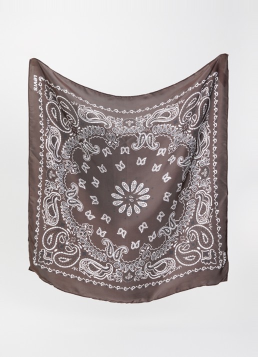 Levi's Oakley bandana van satijn 70 x 70 cm  - detail 2 bruin