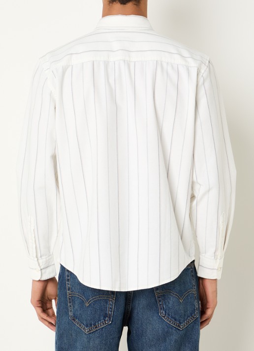 Levi's Oisin overhemd met streepprint - achterkant 4 gebroken wit