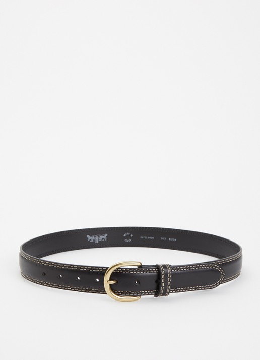 Levi's Olivia riem van leer - voorkant 2 zwart