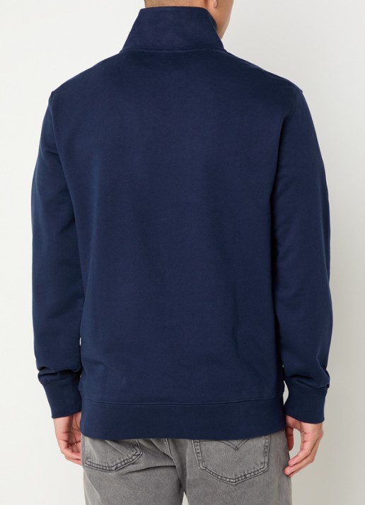 Levi's Original sweater met halve rits - achterkant 2 donkerblauw