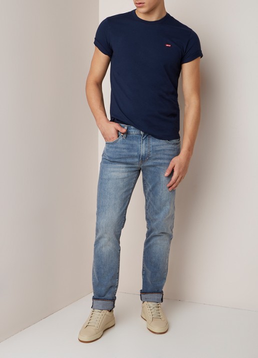 Levi's Original T-shirt van katoen met logo - voorkant 2 donkerblauw