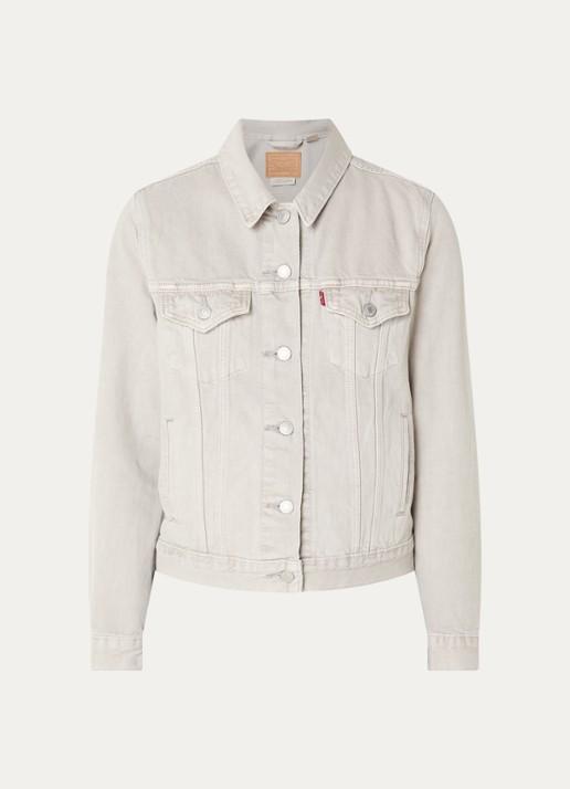 Levi's Original Trucker spijkerjas met steekzakken - voorkant lichtgrijs