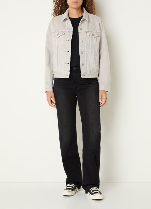 Levi's Original Trucker spijkerjas met steekzakken - voorkant 2 lichtgrijs