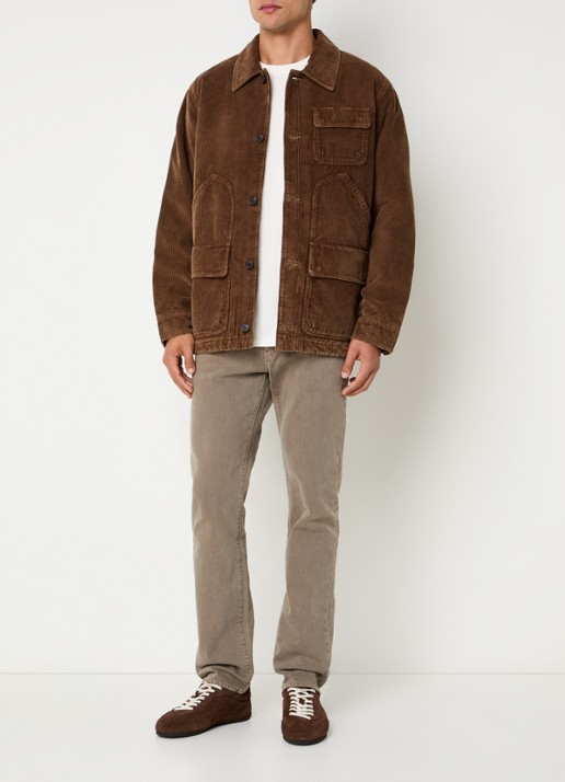 Levi's Overshirt van corduroy met borstzakken - voorkant 4 bruin