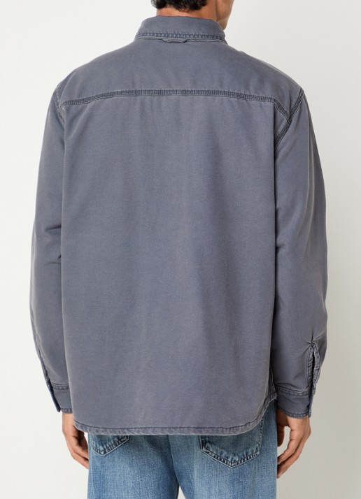 Levi's Overshirt van denim met borstzak - achterkant 4 grijs