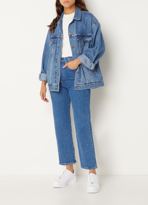 Levi's Oversized spijkerjas  met steekzakken - voorkant 3 indigo