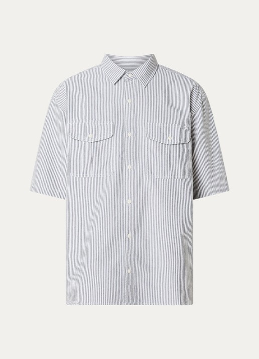 Levi's Pacifica regular fit overhemd met streepprint - voorkant 3 antraciet