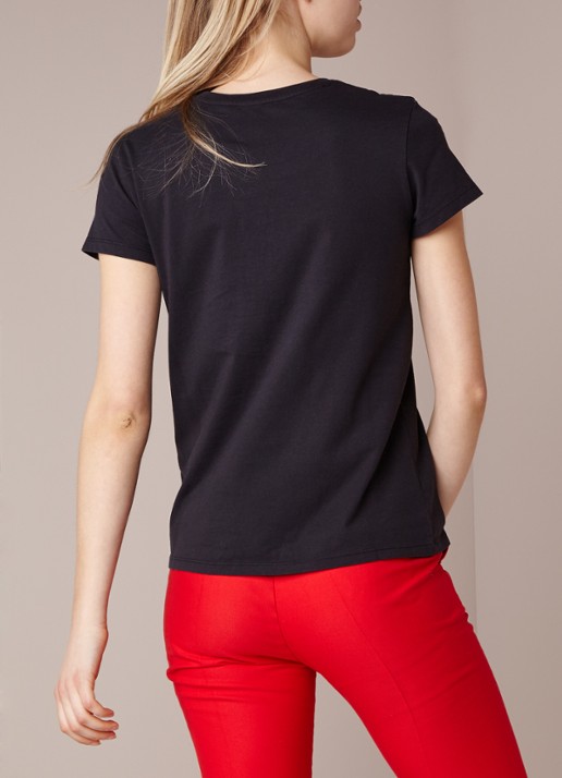 Levi's Perfect Tee T-shirt van katoen met logoborduring - achterkant 4 zwart