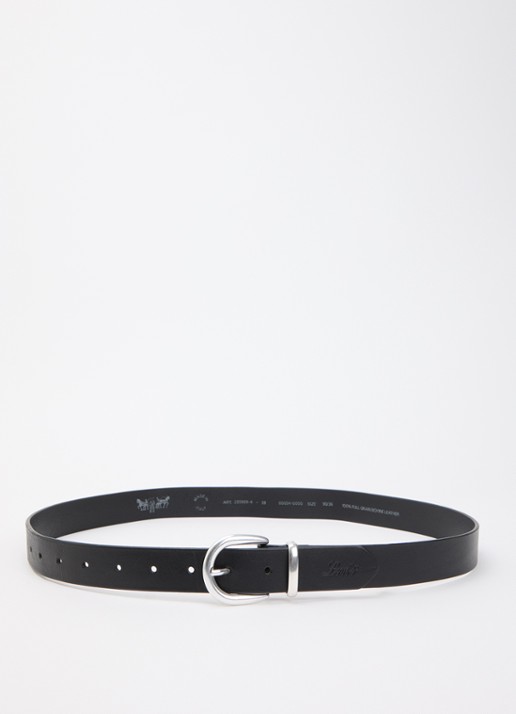 Levi's Phoebe riem van leer - voorkant 4 zwart