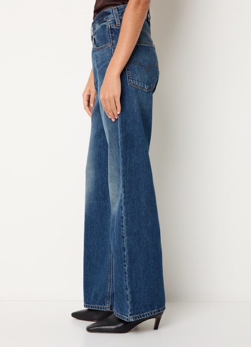 Levi's Phoenix high waist loose fit jeans met medium wassing - detail 5 indigo