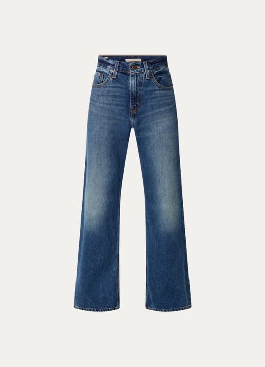 Levi's Phoenix high waist loose fit jeans met medium wassing - voorkant indigo