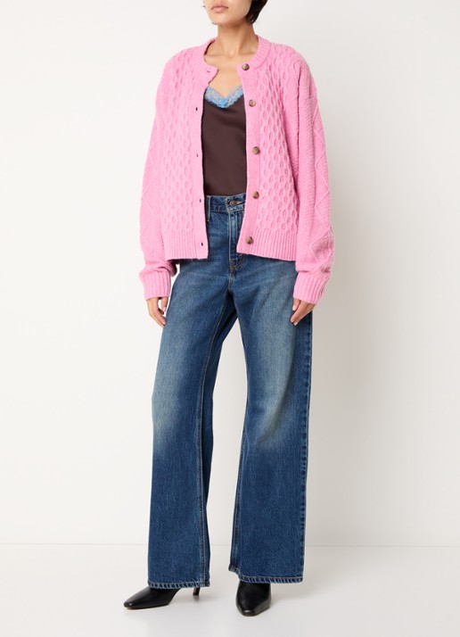 Levi's Phoenix high waist loose fit jeans met medium wassing - voorkant 2 indigo