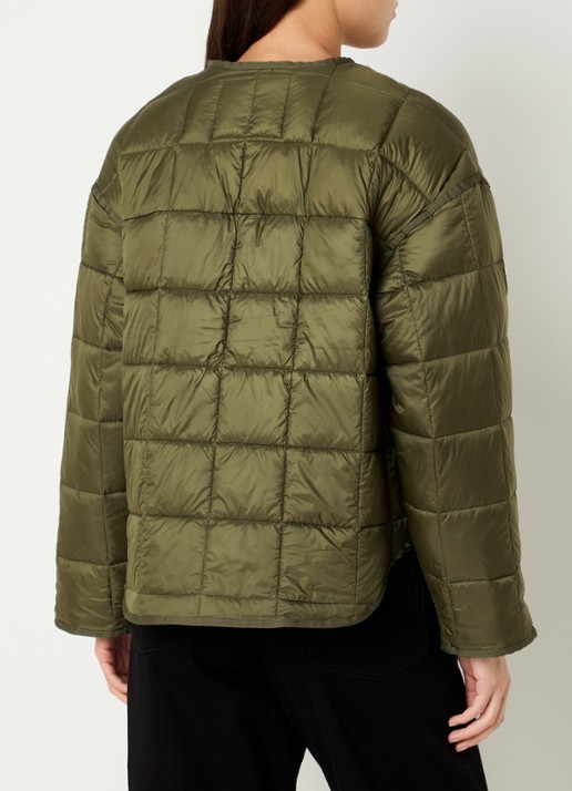 Levi's Poppy jack met quilt patroon en steekzakken - achterkant 2 mosgroen
