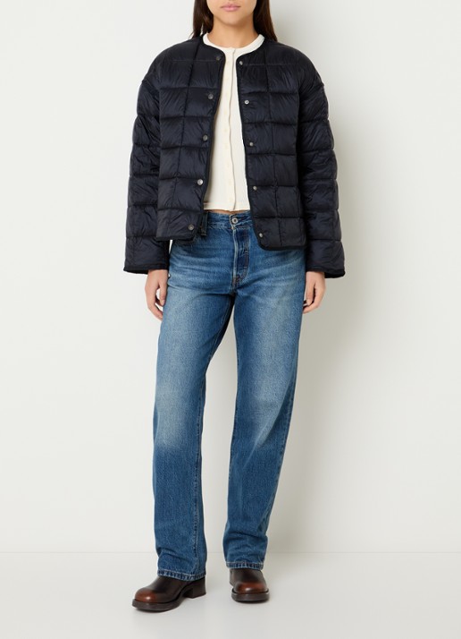 Levi's Poppy jack met quilt patroon en steekzakken - voorkant 4 zwart