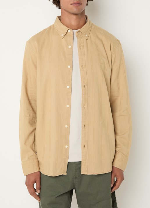 Levi's Regular fit overhemd in linnenblend met logoborduring - detail 3 camel