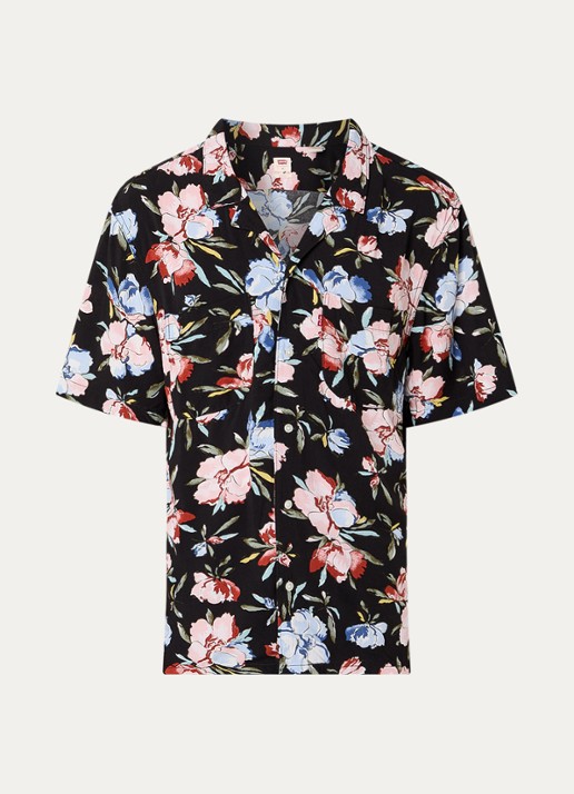 Levi's Regular fit overhemd met bloemenprint en borstzakken - voorkant zwart
