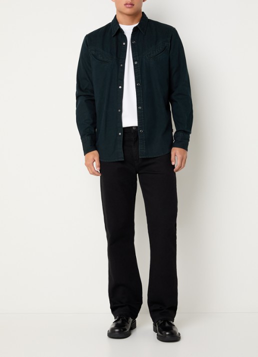 Levi's Regular fit overhemd met borstzakken  - voorkant 3 zwart