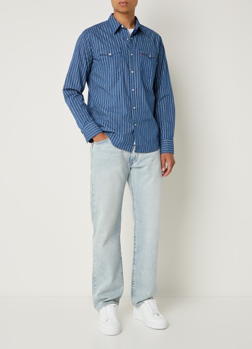 Levi's Regular fit overhemd met grafische print - voorkant 3 indigo