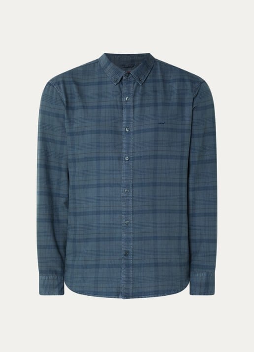 Levi's Regular fit overhemd met logo - voorkant blauwgrijs