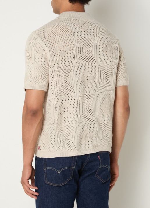 Levi's Regular fit overhemd met opengewerkt dessin - achterkant 3 beige