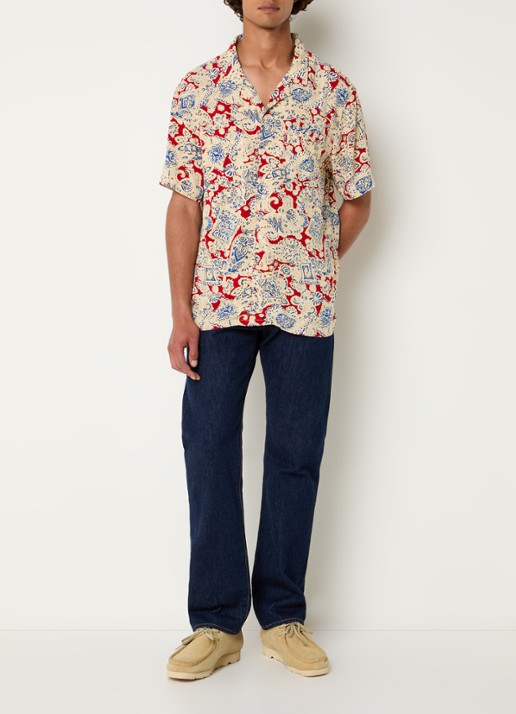 Levi's Regular fit overhemd met paisley dessin - voorkant 2 beige