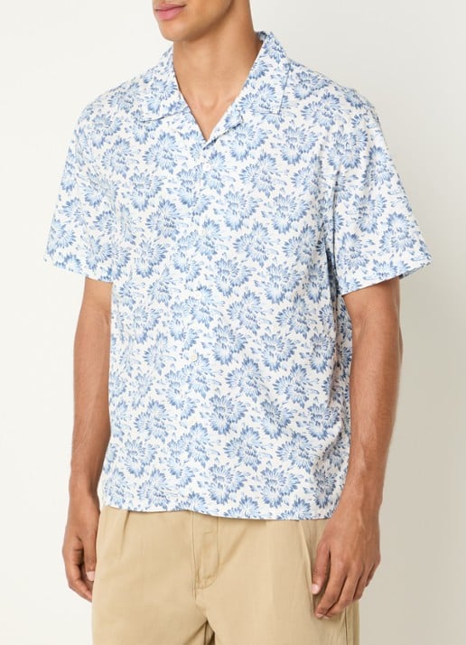 Levi's Regular fit overhemd met print - detail 3 staalblauw