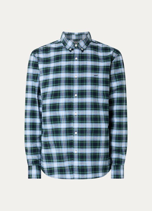 Levi's Regular fit overhemd met ruitdessin - voorkant donkergroen