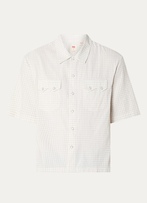 Levi's Regular fit overhemd met ruitdessin - voorkant 3 gebroken wit