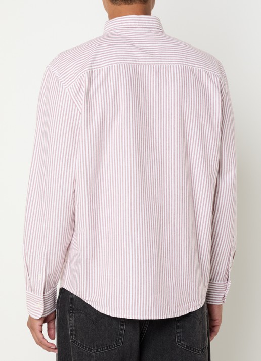 Levi's Regular fit overhemd met streepprint - achterkant steenrood