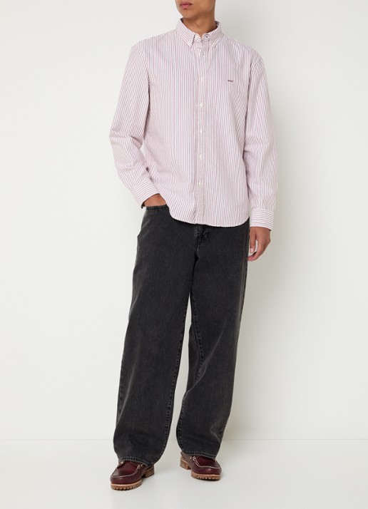 Levi's Regular fit overhemd met streepprint - voorkant 3 steenrood