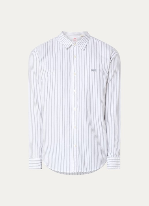 Levi's Regular fit overhemd met streepprint - voorkant 2 wit