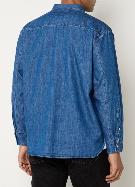 Levi's Regular fit overhemd van chambray met borstzak - achterkant 2 indigo