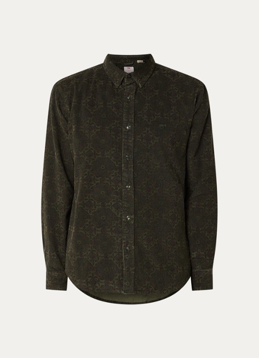 Levi's Regular fit overhemd van corduroy met print