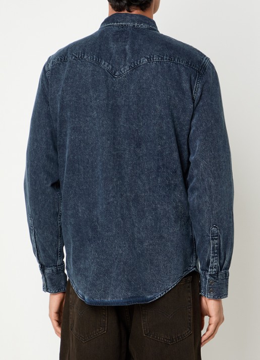 Levi's Regular fit overshirt van denim  - achterkant 2 indigo