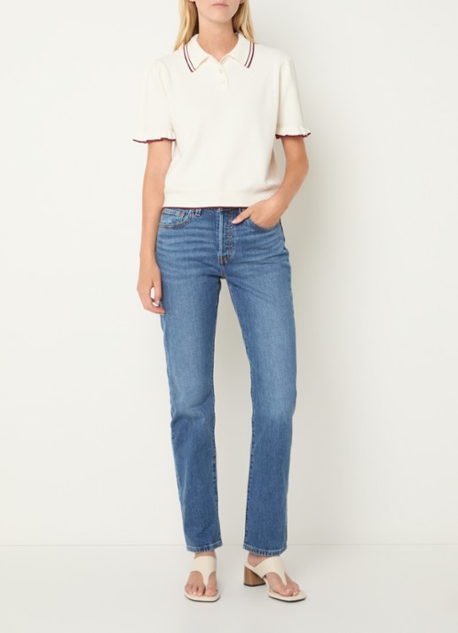 Levi's Regular fit polo met kraag - voorkant 2 wit