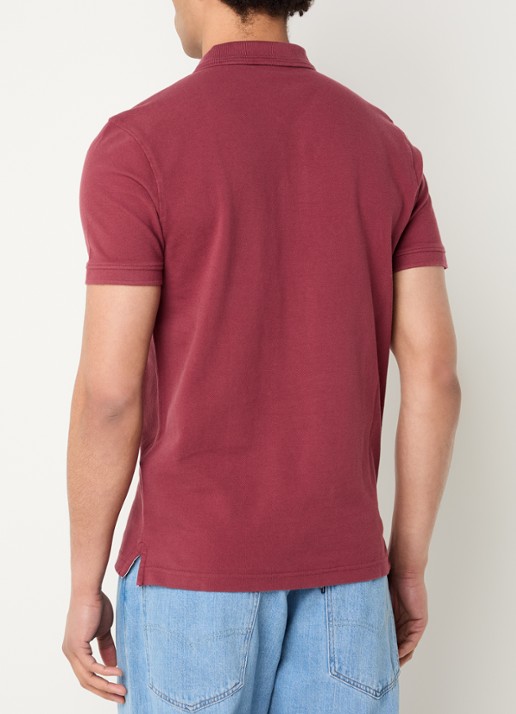 Levi's Regular fit polo met logo - achterkant 2 bordeauxrood