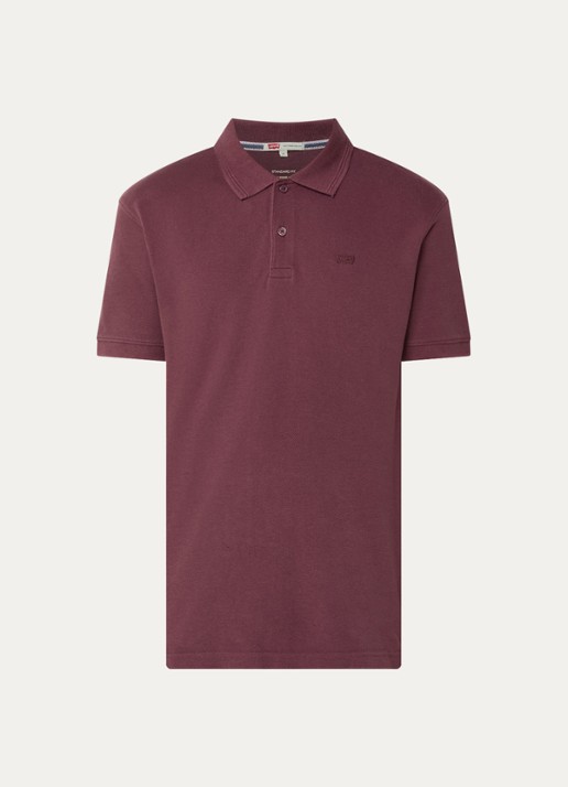 Levi's Regular fit polo met logo - voorkant aubergine